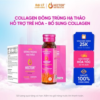 Nước uống collagen Hector đông trùng hạ thảo  hộp 10 chai