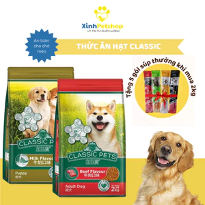 Thức Ăn Dạng Hạt Cho Chó Classic Pets Dog Hương Vị Sữa Túi 2Kg Xuất Xứ Thái Lan