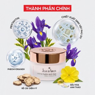 J183 Kem dưỡng ẩm giúp làm mịn, giảm khô, giảm nếp nhăn và săn chắc da mặt Crème Hydro Anti-âge - Jean d'Arcel