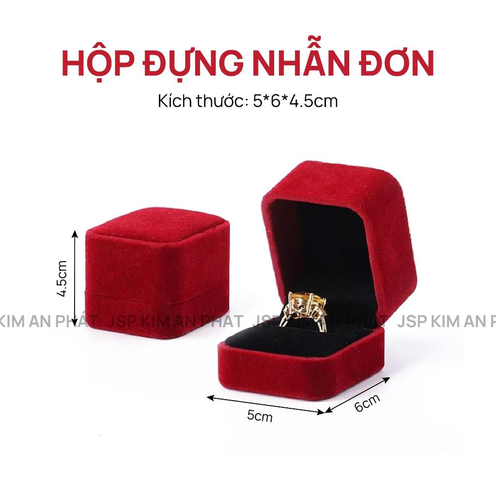 Hộp đựng trang sức nhung JSP nhận in Logo hộp đựng nhẫn dây chuyền vòng tay bông tai hộp nhẫn cưới