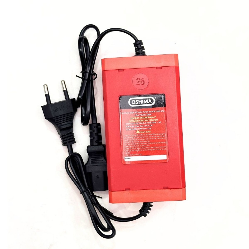 Cục Sạc Điện Tử sử dụng cho Bình Xịt Côn Trùng PlN OSHIMA - 1.2A