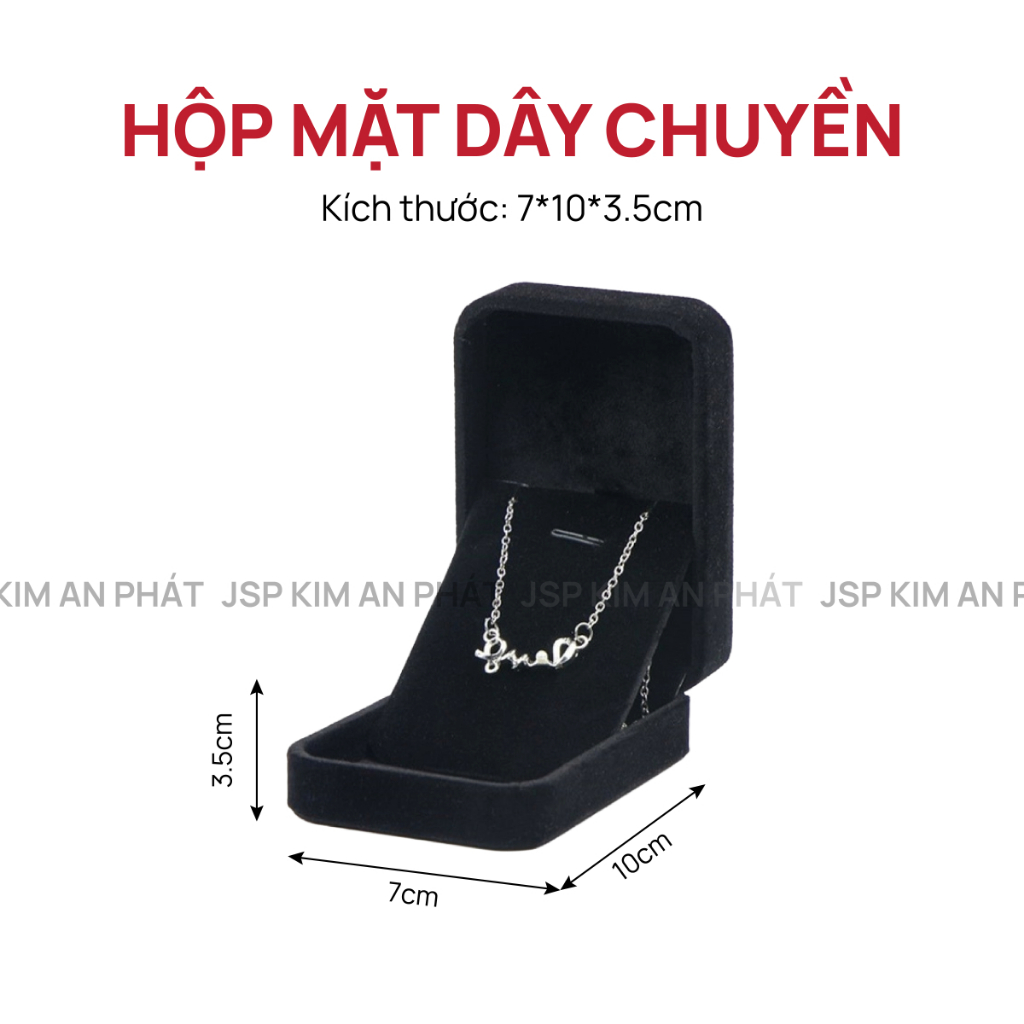 Hộp đựng nhẫn nỉ nhung JSP cao cấp nhận in Logo hộp dây chuyền vòng tay bông tai hộp nhẫn cầu hôn
