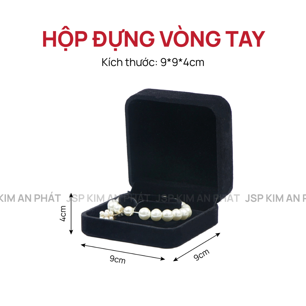 Hộp đựng nhẫn nỉ nhung JSP cao cấp nhận in Logo hộp dây chuyền vòng tay bông tai hộp nhẫn cầu hôn
