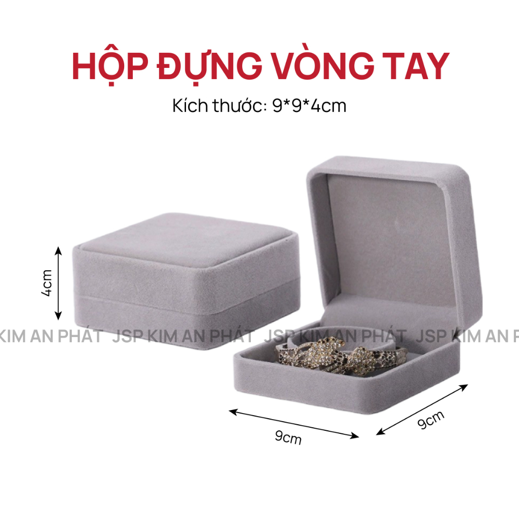 Hộp đựng vòng tay JSP nỉ nhung nhận in Logo hộp vòng tay nhiều màu hộp đựng lắc tay