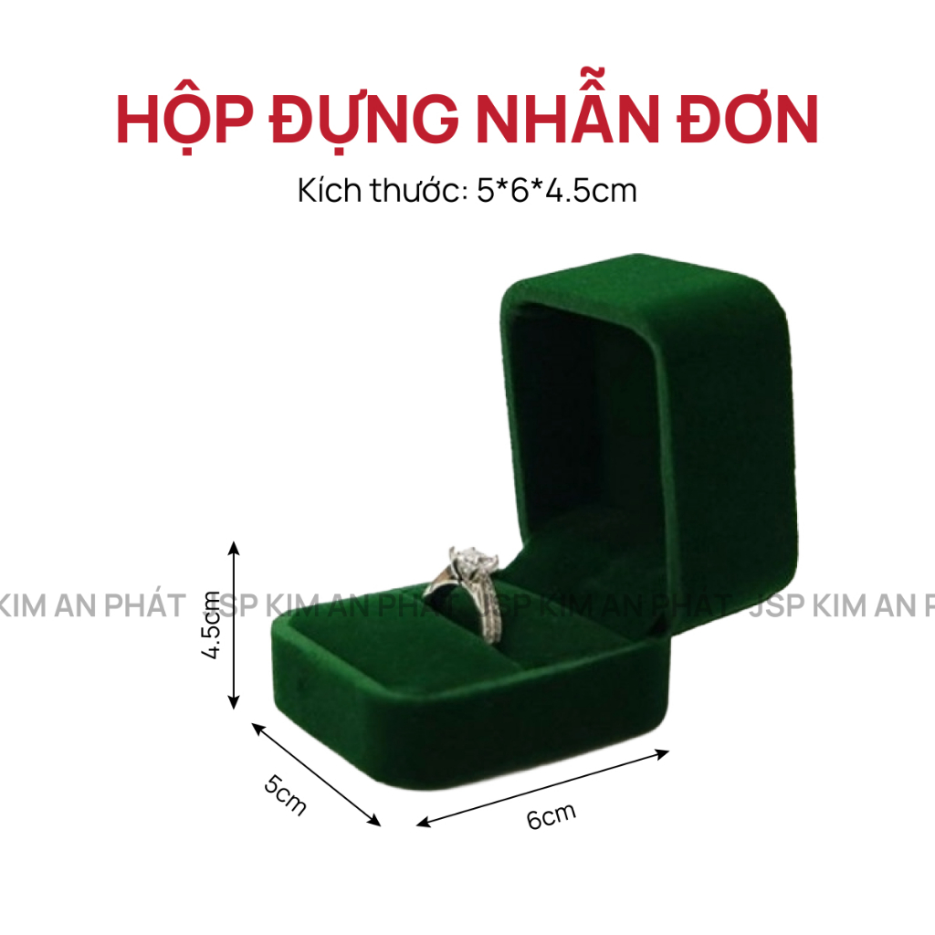 Hộp nhung đựng trang sức JSP nhận in Logo hộp đựng nhẫn dây chuyền vòng tay khuyên tai hộp nhẫn cưới