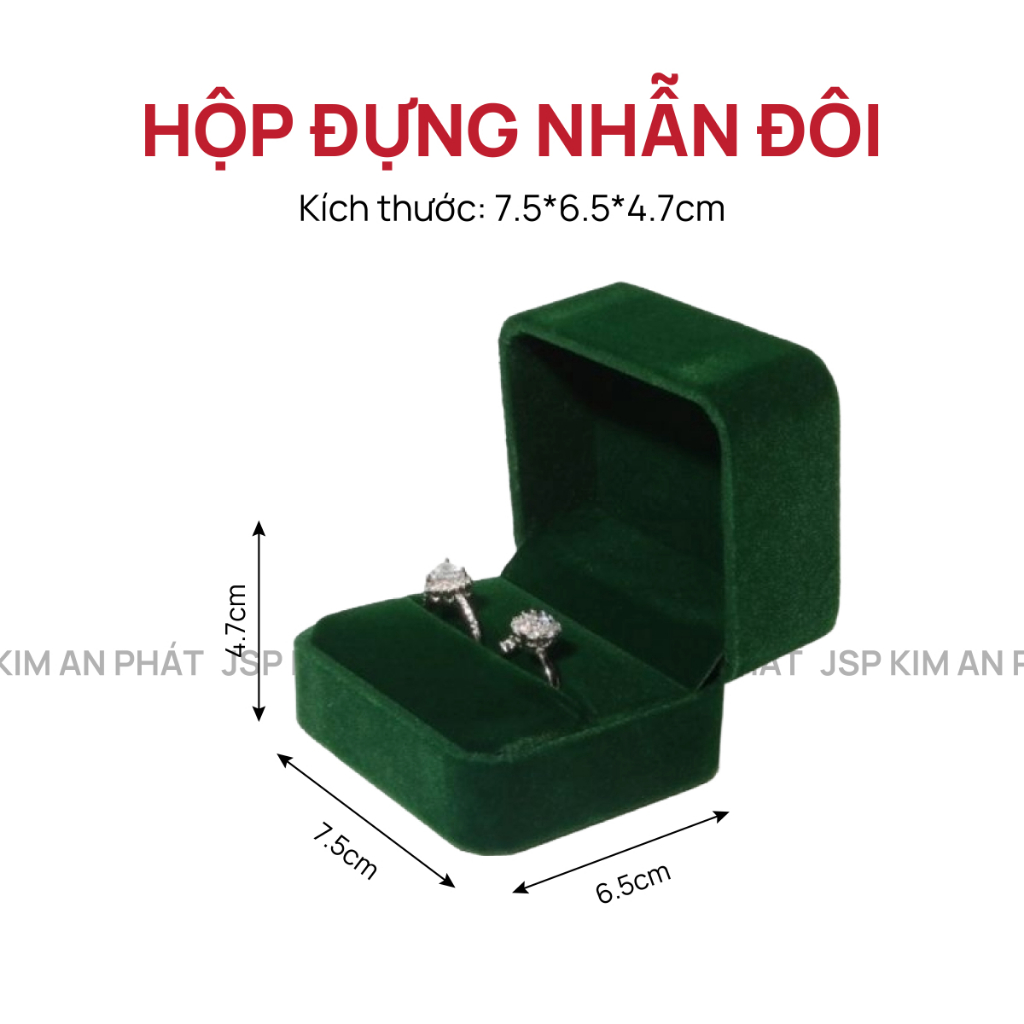 Hộp nhung đựng trang sức JSP nhận in Logo hộp đựng nhẫn dây chuyền vòng tay khuyên tai hộp nhẫn cưới