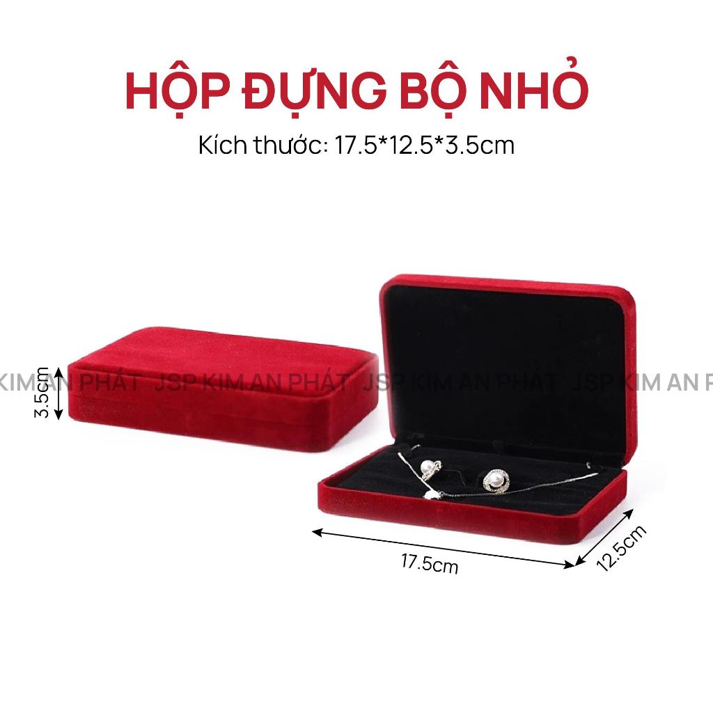 Hộp đựng trang sức Bộ Trung nỉ nhung nhận in Logo hộp đựng nhẫn dây chuyên lăc tay hộp đựng nữ trang