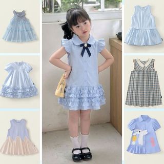 [BST VÁY XANH MÁT 2026] Váy Cho Bé Gái, Váy Mùa Hè Mát Mẻ Mặc Hàng Ngày Chất Liệu Cotton Mềm Mại