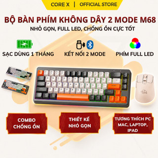 Bàn Phím Không Dây Core X Free Wolf M68 - Bluetooth 5.3 Kết Nối Đa Năng Led Pro Pin Sạc
