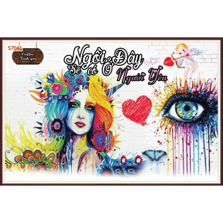 Tranh dán tường Quán Cafe, Trà Sữa, Trang Trí Cửa Hàng 3D khổ lớn