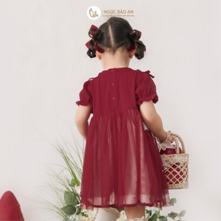 NBAN (6M-6Y) Đầm bé gái xòe công chúa, đầm váy trẻ em dễ thương mềm mát cho bé đi chơi-THOMO8.25