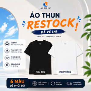 Áo thun Unisex AndiPew siêu cotton mềm mịn, thoáng mát, co giãn tốt