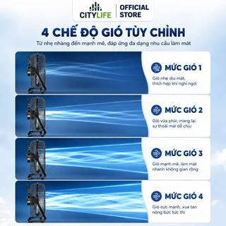 Quạt sàn công nghiệp YUENIU 16 công suất mạnh mẽ 130W, Quạt chân quỳ CAO CẤP 4 tốc độ gió, hoạt động êm ái- BH 12 Tháng