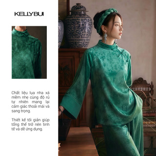 [KELLYBUI] Set Lụa Thiền Phục Thanh Lịch Dáng Rộng Mặc Đi Lễ Chùa