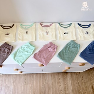 | SEUN KIDS | Bộ tay ngắn quần dài bé trai bé gái visco lụa mát lạnh 8kg đến 35kg bộ đồ cho bé bộ mặc nhà