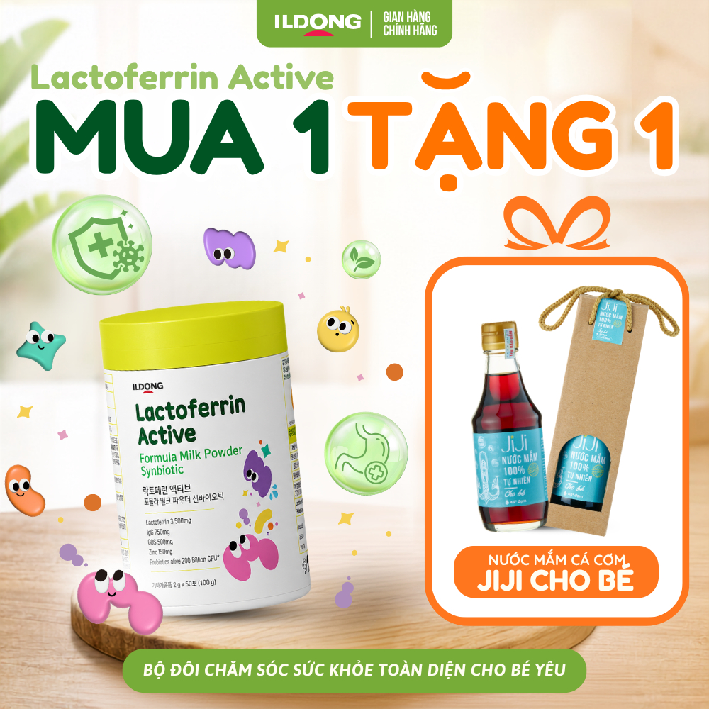 Lactoferrin Active Ildong Nhập Khẩu Chính Hãng- Hỗ trợ tăng cường miễn dịch, tăng đề kháng, giảm ốm vặt cho bé.