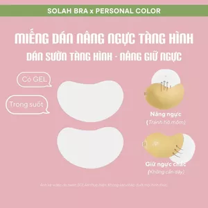 Miếng Dán Nâng Ngực Dán Sườn Dính Vào Bra Nipple SOLAH Trong Suốt Hình Hạt Đậu Áo Lót PK02