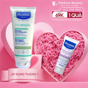 Gel Tắm Gội Cho Trẻ Sơ Sinh & Em Bé Da Chàm Thể Tạng Mustela STELATOPIA CLEANSING GEL 10ml-200ML