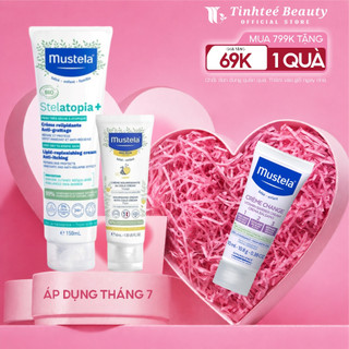 Kem dưỡng da chàm thể tạng Mustela STELATOPIA+ 150ml và kem dưỡng da khô NOURISHING CREAM WITH COLD CREAM FACE 40ML
