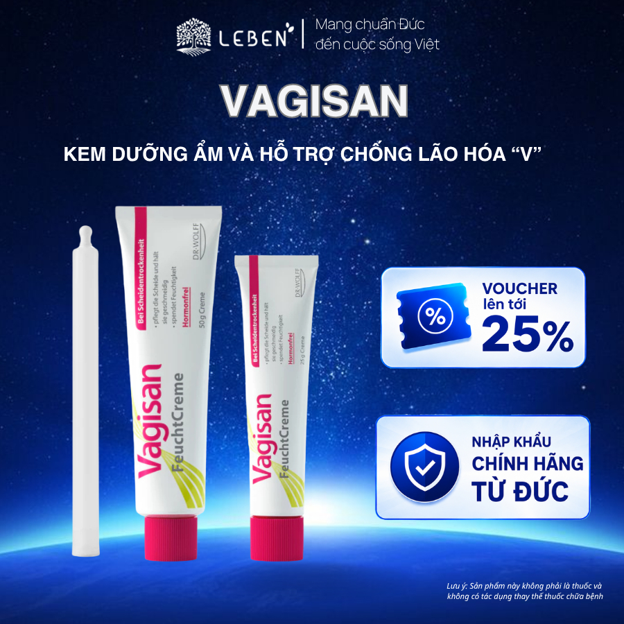Kem dưỡng ẩm Vagisan FeuchtCreme làm mềm và hỗ trợ chống lão hóa vùng kín dành cho phụ nữ