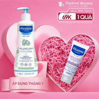 Sữa tắm gội cho em bé da thường Mustela Gentle Cleansing Gel 200ML/500ML/750ML