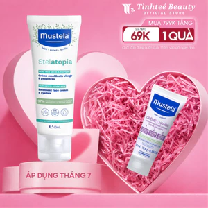 Kem Dưỡng Ẩm Mustela Cho Mặt, Da Chàm Thể Tạng (Viêm Da Cơ Địa) Mustela Stelatopia Emollient Face Cream 40ml