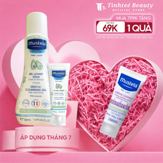 Combo Sữa tắm gội cho em bé da thường Mustela Gentle Cleansing Gel+Kem Dưỡng Mustela Hydra Bebe Lotion 50ml