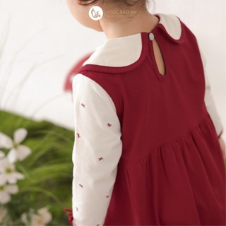NBAN (6M-6Y) Đầm thời trang bé gái Thỏ Mơ, đầm tay dài dễ thương cho bé mặc đi chơi-THOMO8.25
