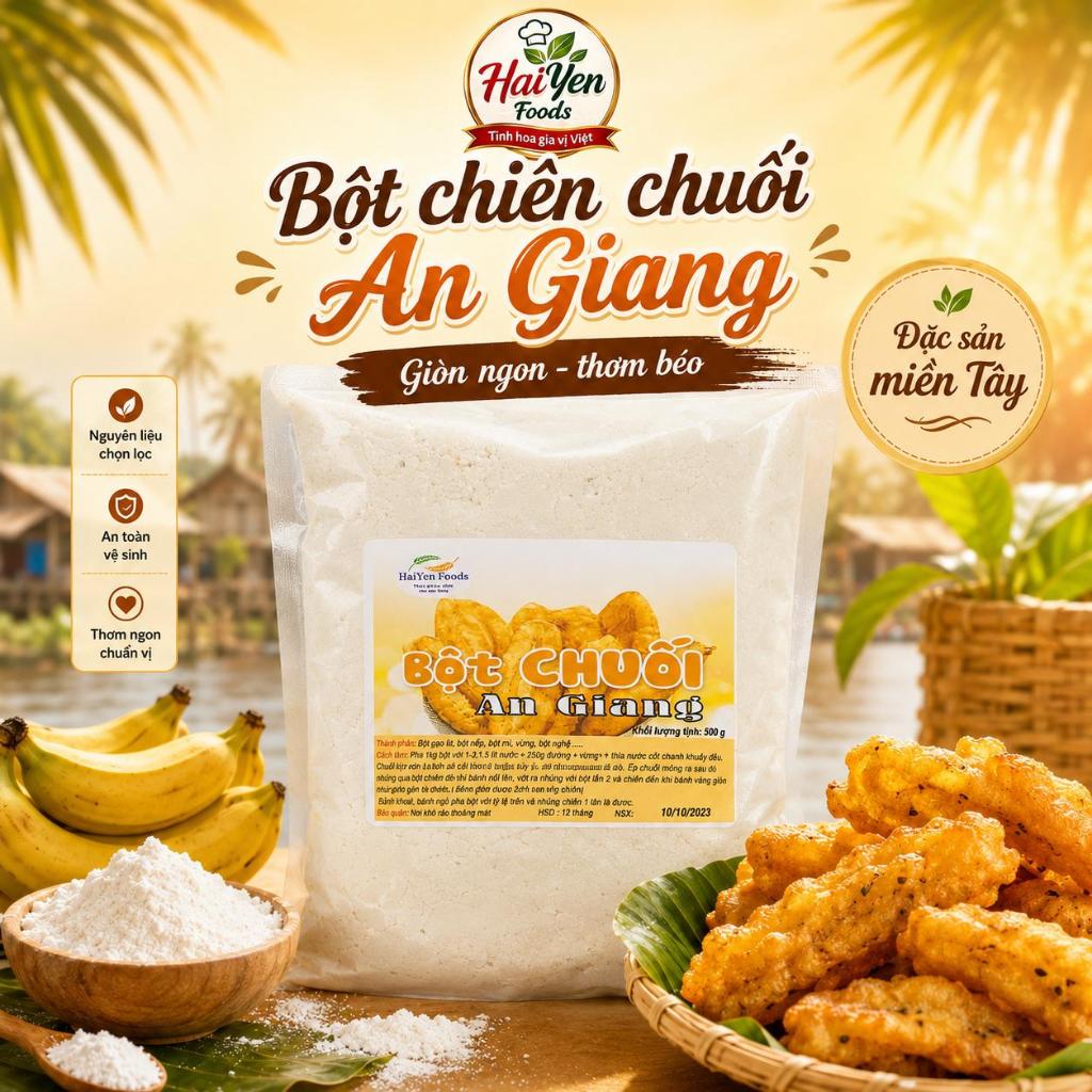 (1KG) Bột chiên chuối An giang, bột chiên bánh ngô, khoai chuẩn vị, sẵn mè đen