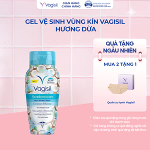 Gel Vệ Sinh Vagisil Hương Dừa Coconut Hibiscus Ngăn Mùi 24h, Cân Bằng pH, Lưu Hương Thơm Mát 240m