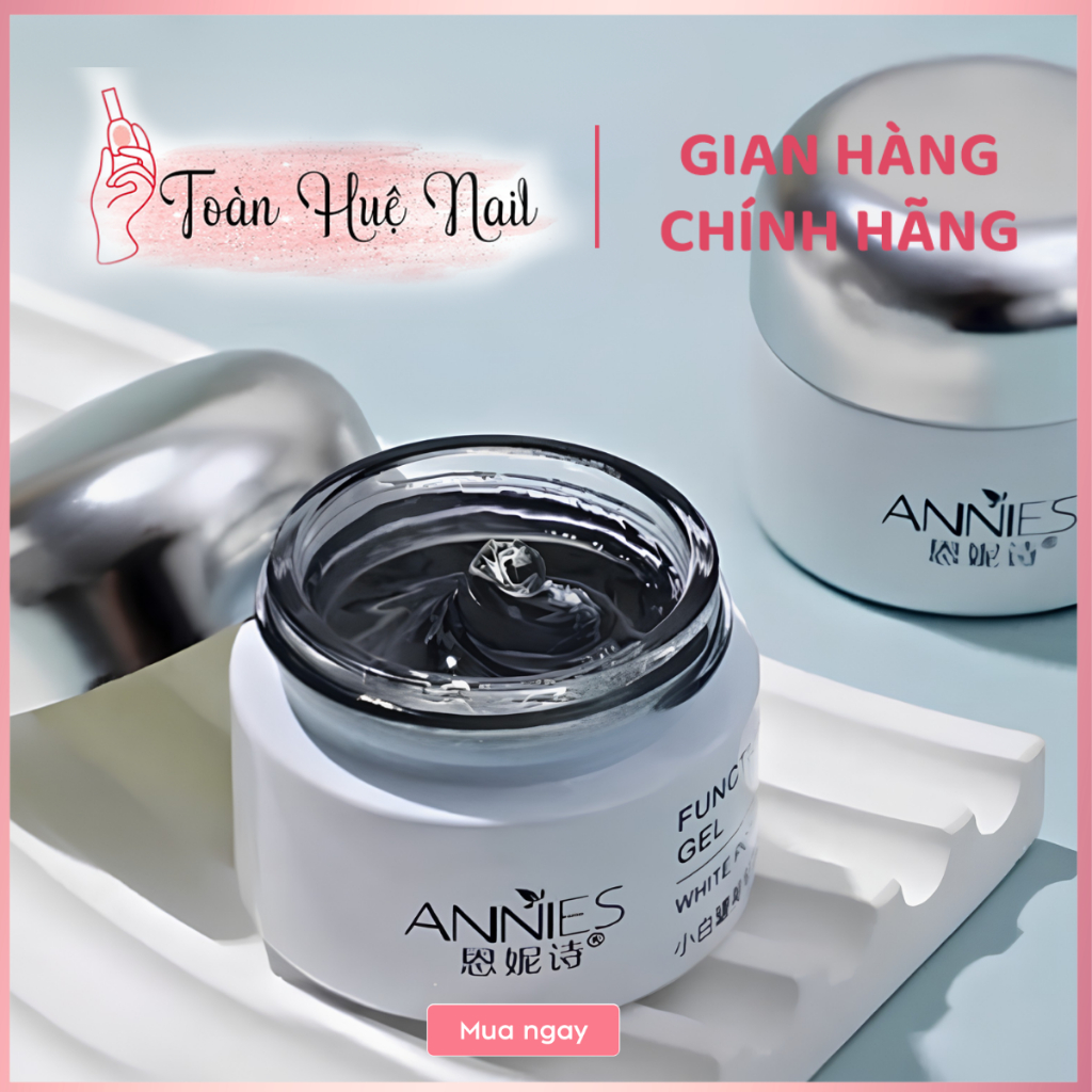Gel thuỷ tinh Annies chà crome nổi gel nặn gel định hình top gel 3D kéo sợi phụ kiện nail chính hãng