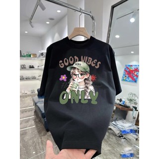 Áo Thun Mùa Hè Hình Cô Gái CG04 Unisex Nam Nữ Form Rộng 100% Cotton Định Lượng 250Gsm