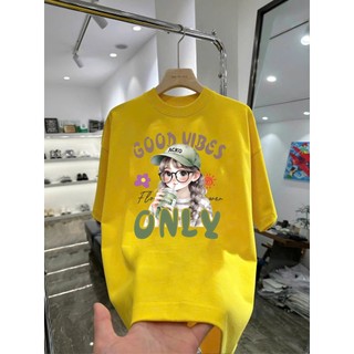 Áo Thun Mùa Hè Hình Cô Gái CG04 Unisex Nam Nữ Form Rộng 100% Cotton Định Lượng 250Gsm