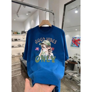 Áo Thun Mùa Hè Hình Cô Gái CG04 Unisex Nam Nữ Form Rộng 100% Cotton Định Lượng 250Gsm