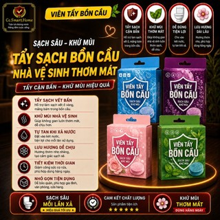 Viên thả tẩy bồn cầu hương thơm dịu dàng, khử mùi toilet tự động làm sạch vết bẩm mảng bám