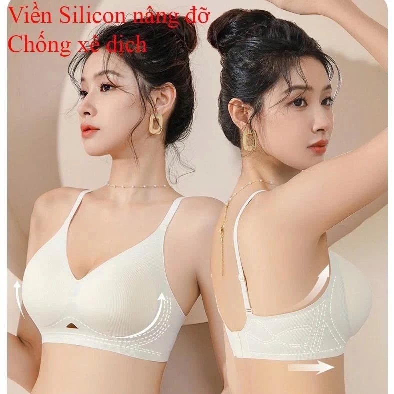 [dày 3cm] Áo Lót Nữ Nâng Vòng 1 Không Gọng Không Viền Áo Bra Không Gọng Có Mút Đệm Tròn Gom Quả