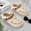 Dép sục bánh mì nữ màu basic dễ dàng phối đồ chống trượt đế êm tặng hình gắn Sticker 3D SR3