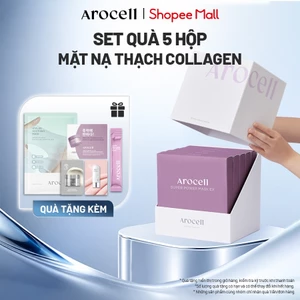 Set Quà Tặng Mỹ Phẩm Cao Cấp Mặt Nạ Thạch Arocell Dưỡng Ẩm Mờ Nhăn Cải Thiện Đàn Hồi 5 Hộp