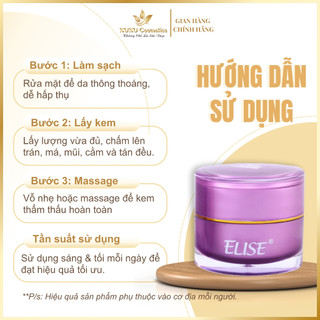Kem Dưỡng Trắng, Cải Thiện Da Elise Tím - Bổ Sung Collagen, Phục Hồi Làn Da