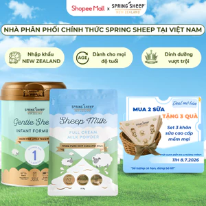 2 Lon Sữa Cừu Spring Sheep 800G Đạm A2 Tự Nhiên Hỗ TrợTiêu Hóa Cho Bé, Đủ Tem Phụ Chính Hãng