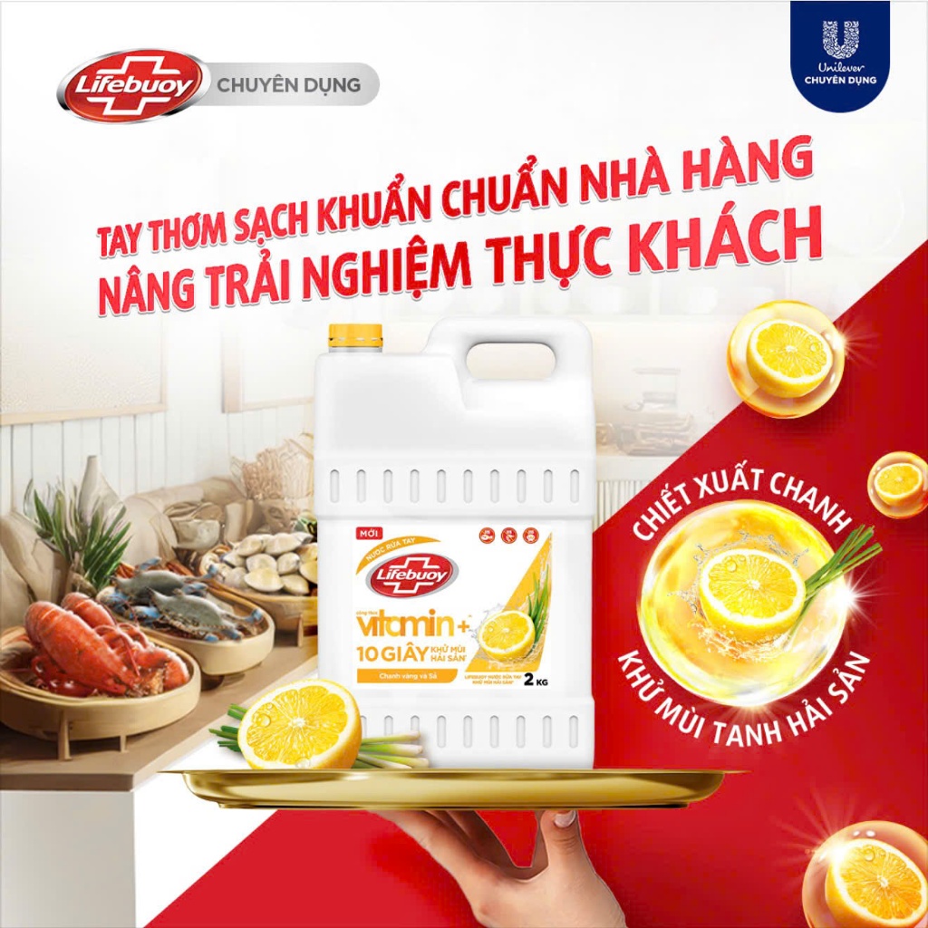 Nước Rửa Tay Lifebuoy Bảo Vệ , Dưỡng Ẩm , Khử Mùi Can 2KG / 4KG Siêu Tiết Kiệm .