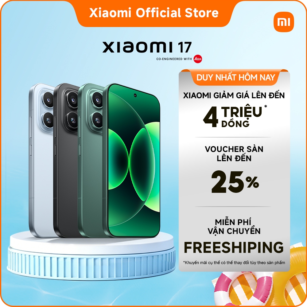 (Livestream) Điện thoại thông minh Xiaomi 17 (12+512GB|12+256GB)|Pin 6330mAh (typ)| Ống kính Leica Summilux|