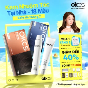 Kem nhuộm tóc tại nhà OKCS – Không cần tẩy,an toàn, màu lên đều chuẩn salon, giảm hư tổn cho tóc