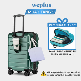 WEPLUS Vali Kéo Du Lịch Size 20 Có Ngăn Để Cốc Nhựa PC Chắc Chắn Chống Va Đập WPL121