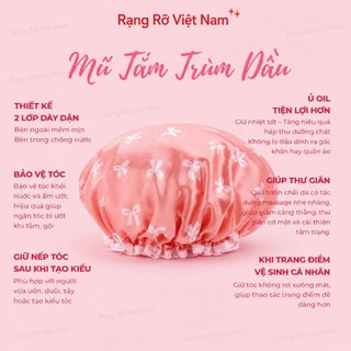 Mũ Trùm Đầu Dùng Khi Makeup., Ủ Tóc, Skincare Chất Liệu 2 Lớp Chống Nước - Mũ Trùm Đầu 2 Lớp Chuyên Dùng Makeup Skincare