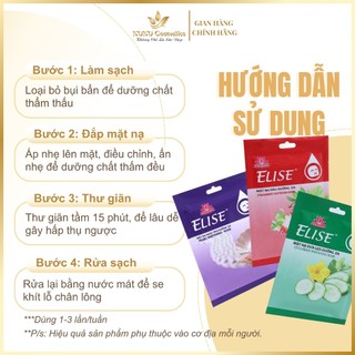 Mặt nạ Dưỡng da, Cấp ẩm chuyên sâu (10 miếng) Elise
