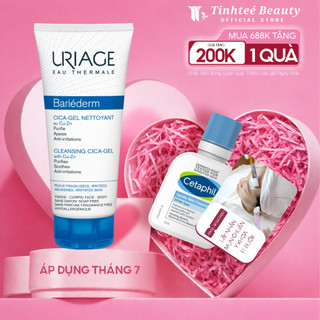 Gel rửa mặt làm sạch cho da kích ứng URIAGE BARIÉDERM CICA-GEL NETTOYANT 200ml