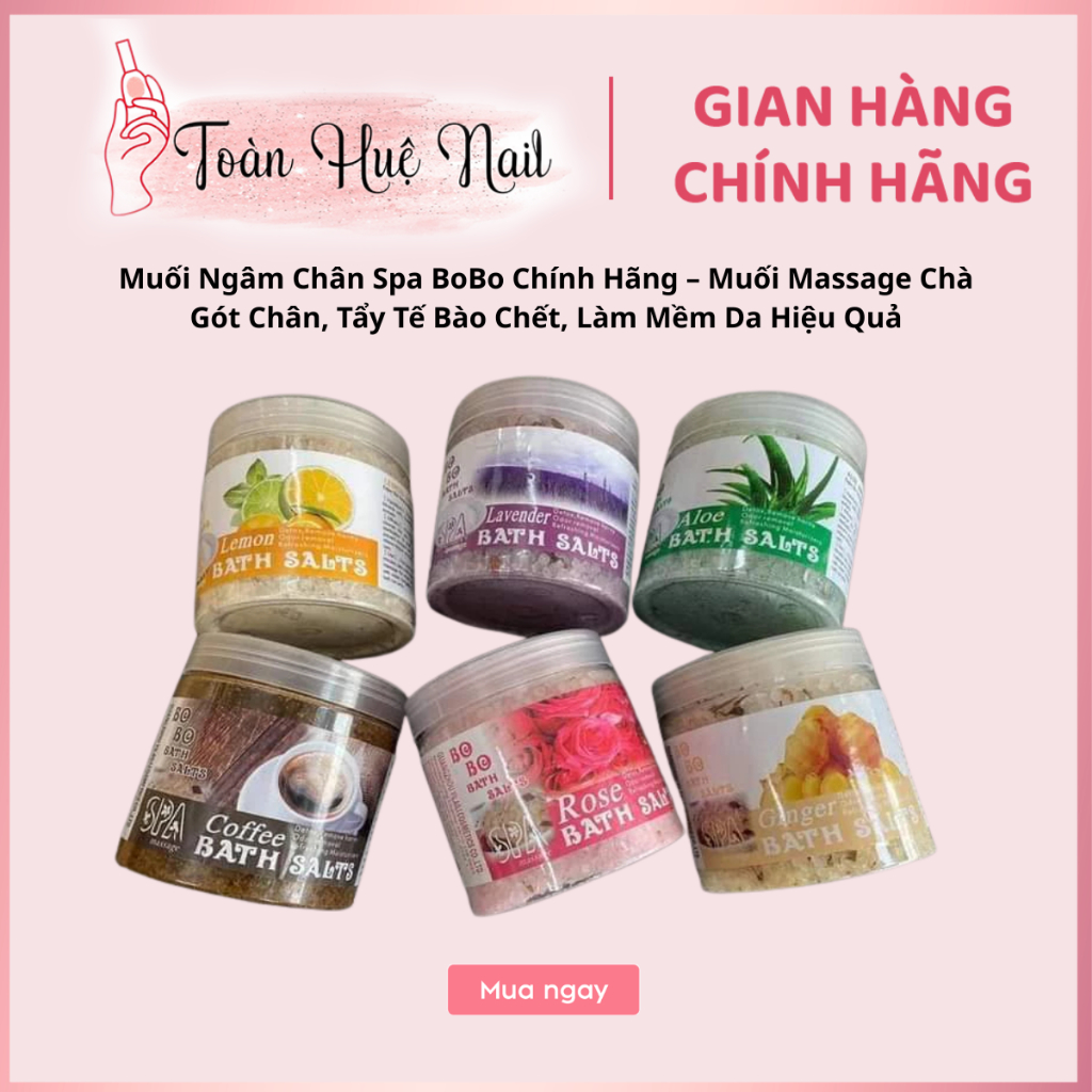 Muối Ngâm Chân Spa BoBo Chính Hãng – Muối Massage Chà Gót Chân, Tẩy Tế Bào Chết, Làm Mềm Da Hiệu Quả