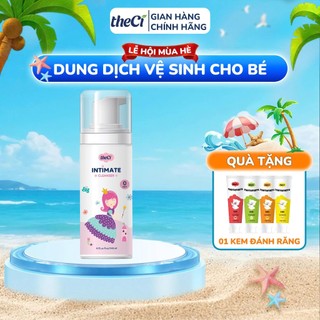 Dung dịch Vệ Sinh Cho Bé Gái theCi Intimate Cleanser 0M+ 3in1 Dạng Gel Cân Bằng Độ PH 140ml - TCVN