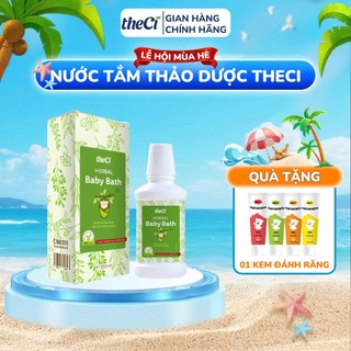 Nước Tắm Thảo Dược theCi, Thảo Dược Thiên Nhiên, Giúp Làm Sạch Da, Làm Dịu Và Ngăn Ngừa Rôm Sảy An Toàn Cho Bé 0M 200ML